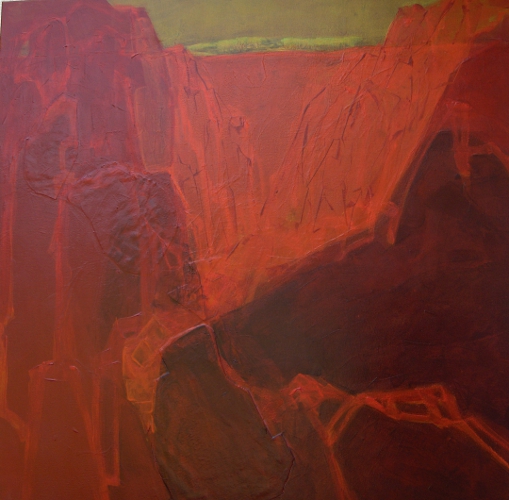 Orchards Hidden Above the Cliffs, 36x36